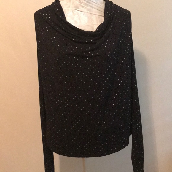 Michael Kors Black W/ Silver Studs Blouse L - Picture 1 of 7